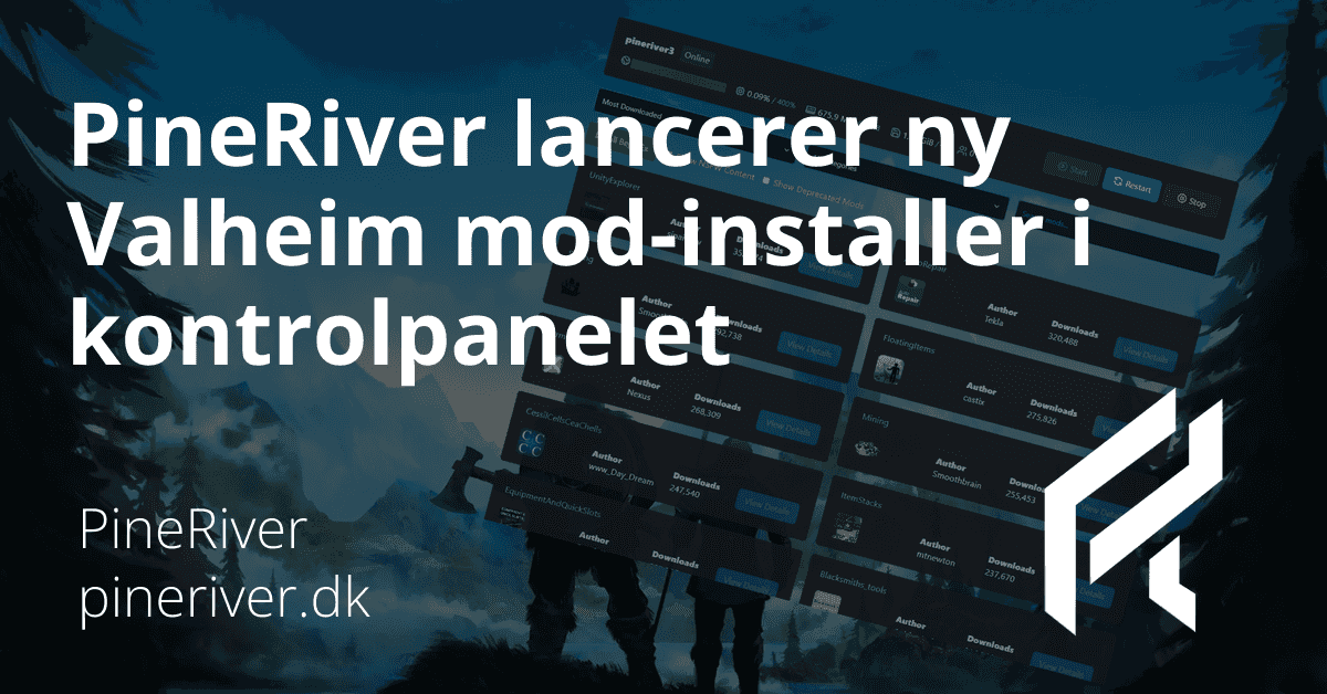 PineRiver lancerer ny Valheim mod-installer i kontrolpanelet