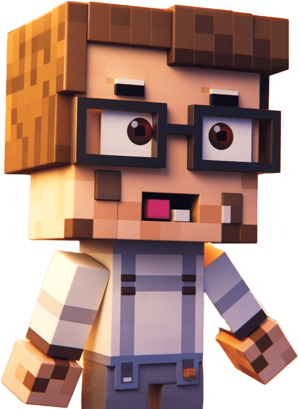 Confused minecraft character